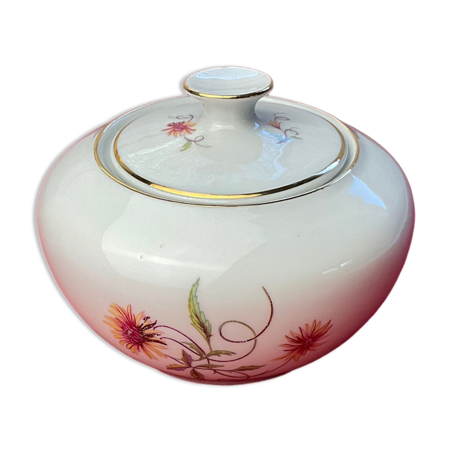 Vintage Veb Weisswasser sugar bowl 60 ́