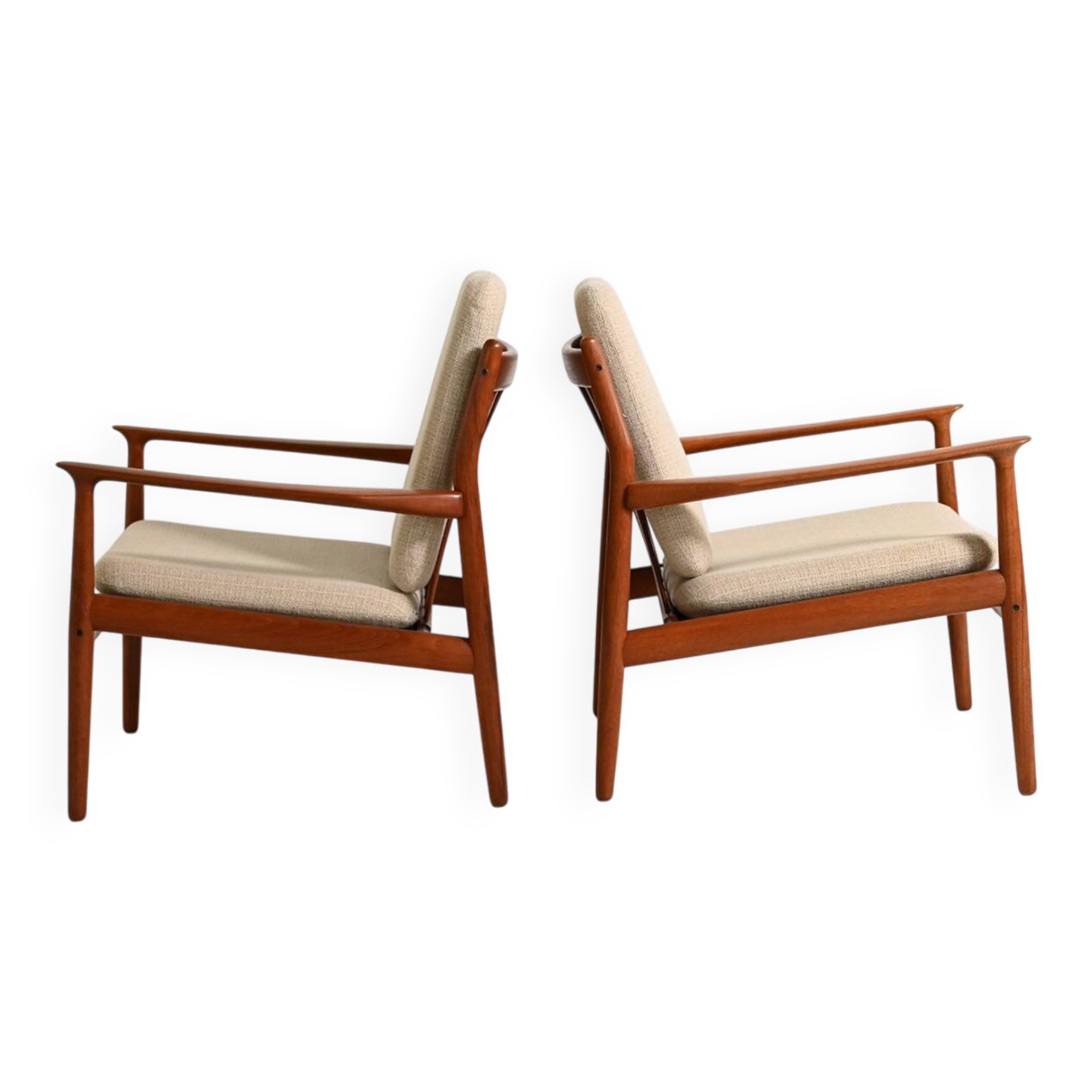 Pair of armchairs by Grete Jalk for Glostrup Møbelfabrik, 1960s