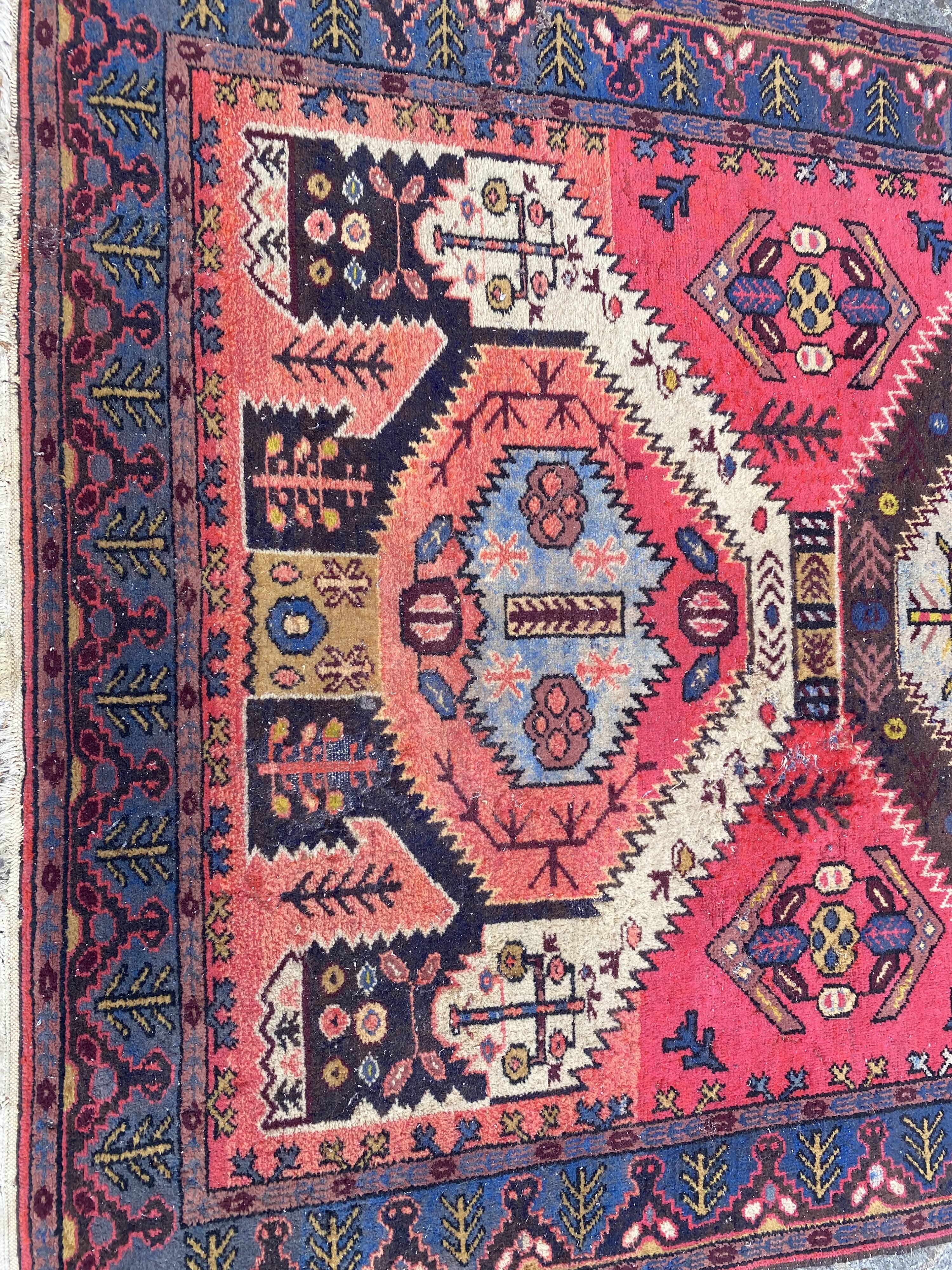 Handmade Vintage Caucasian carpet 116x185 cm