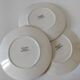 3 assiettes plates Digoin Sarreguemines modèle Pêcher