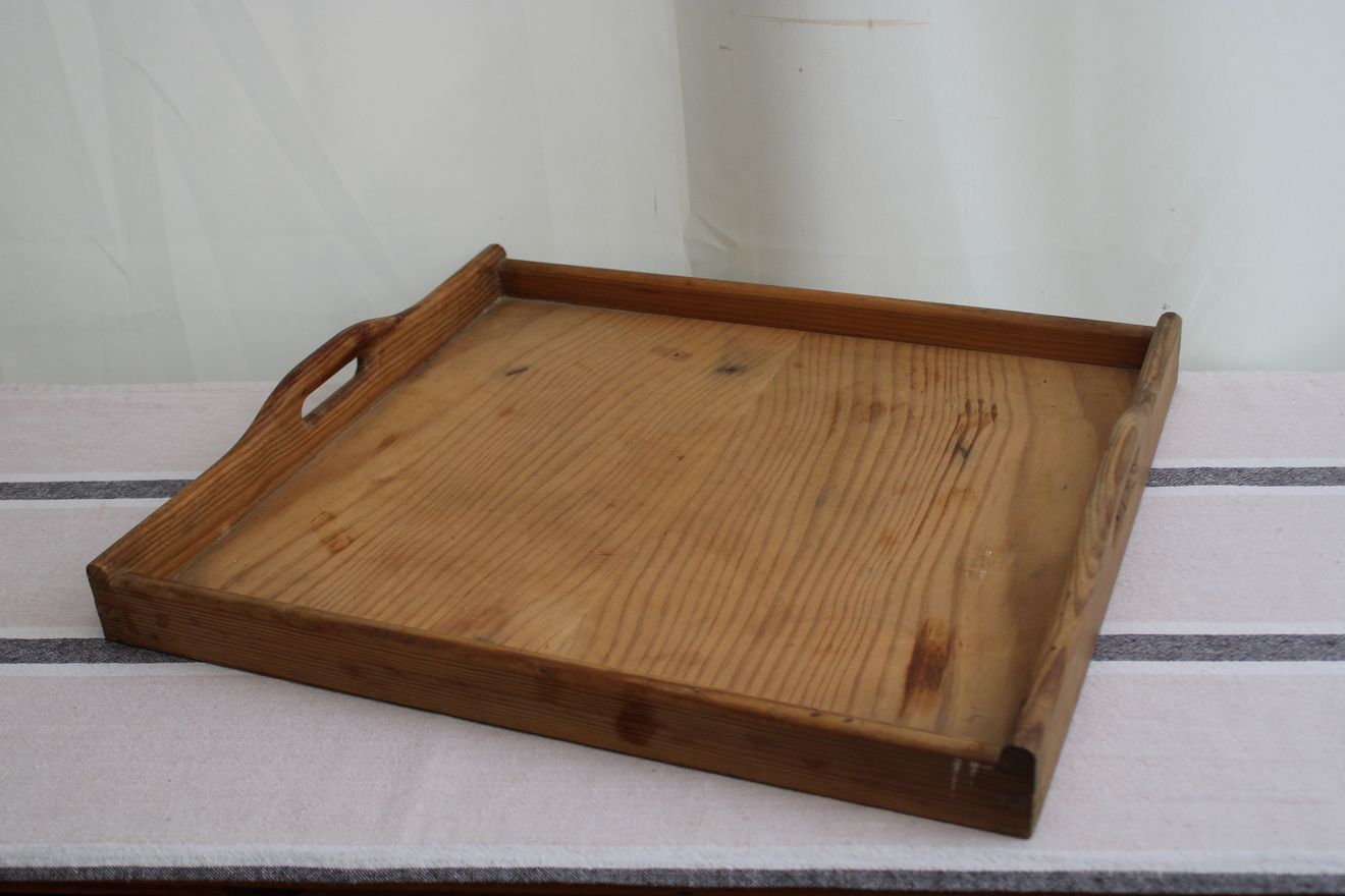 Wooden serving tray