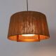 Suspension en sisal et teck par Temde Leuchten, années 1960.