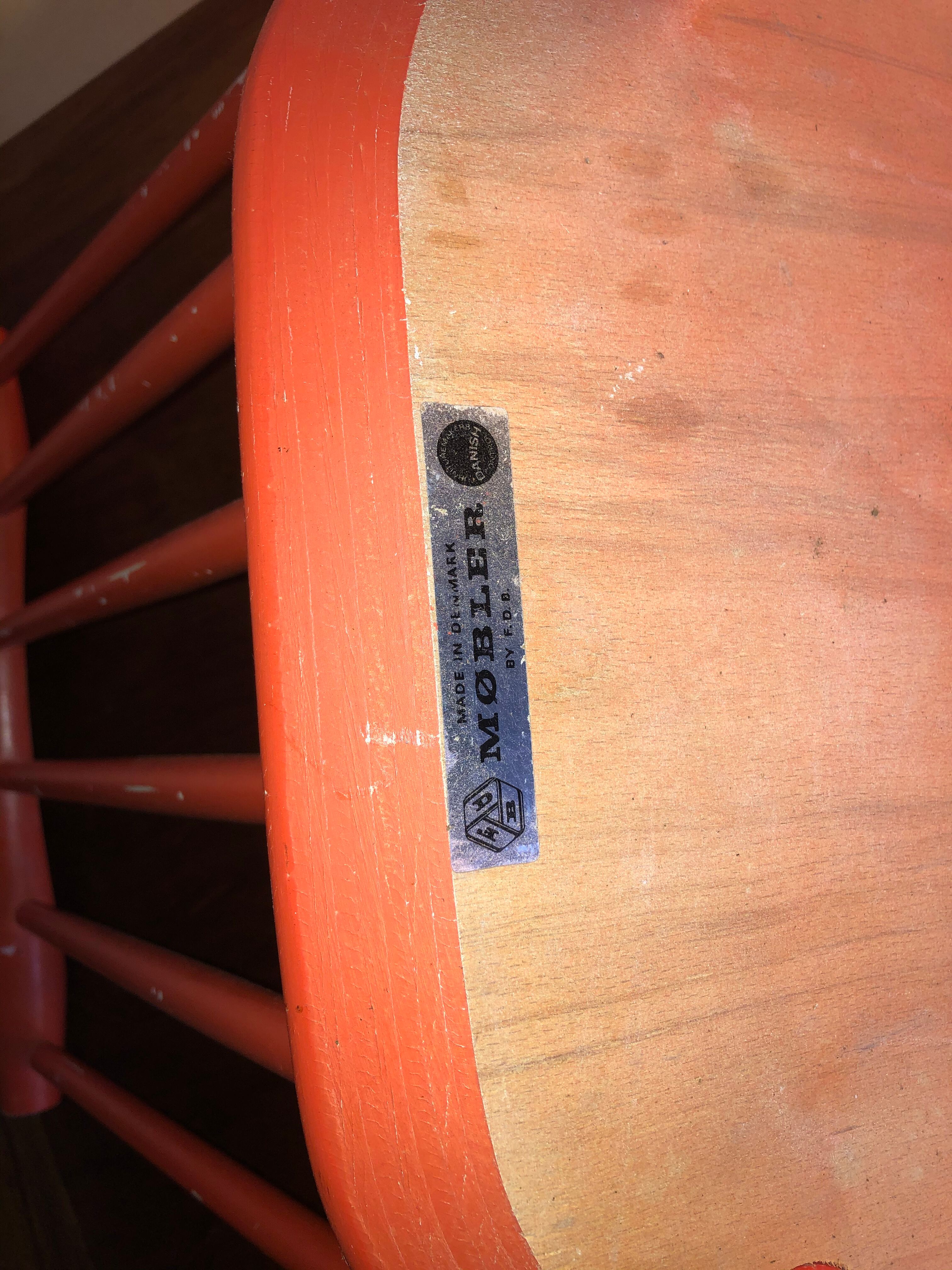 1950 foot compass desk and Scandinavian chair