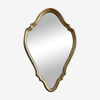 Miroir baroque années 60 - 65x38cm