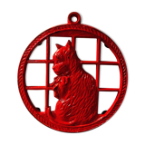 Under dish cast iron cat