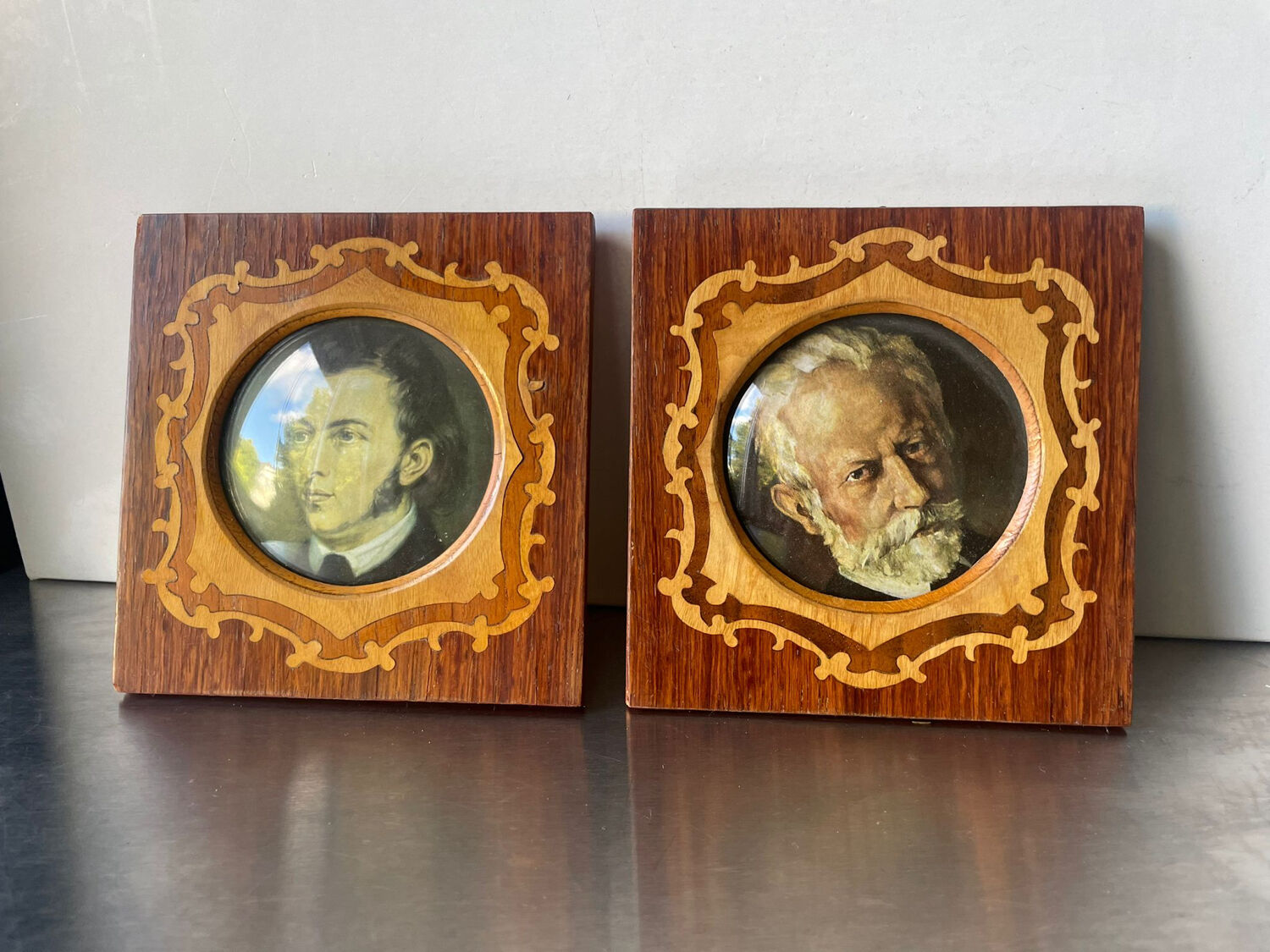 Pair of wooden picture frames