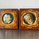 Pair of wooden picture frames