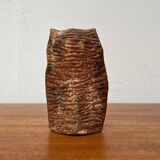 Owl sculpture in Italian pottery from the mid-century by Aldo Londi for Bitossi, 1960s.