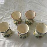 Five diabolo coquetiers in earthenware