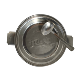 Baby plate silver metal spoon silver 30s