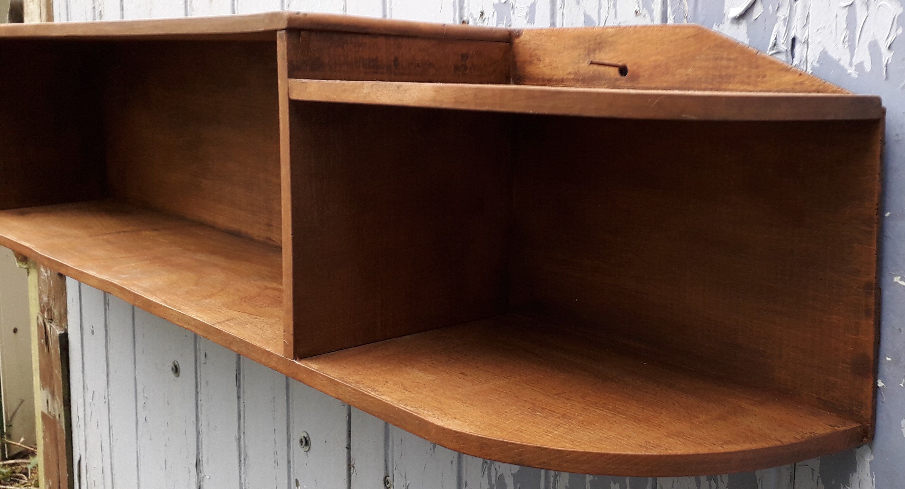 Art deco wooden shelf