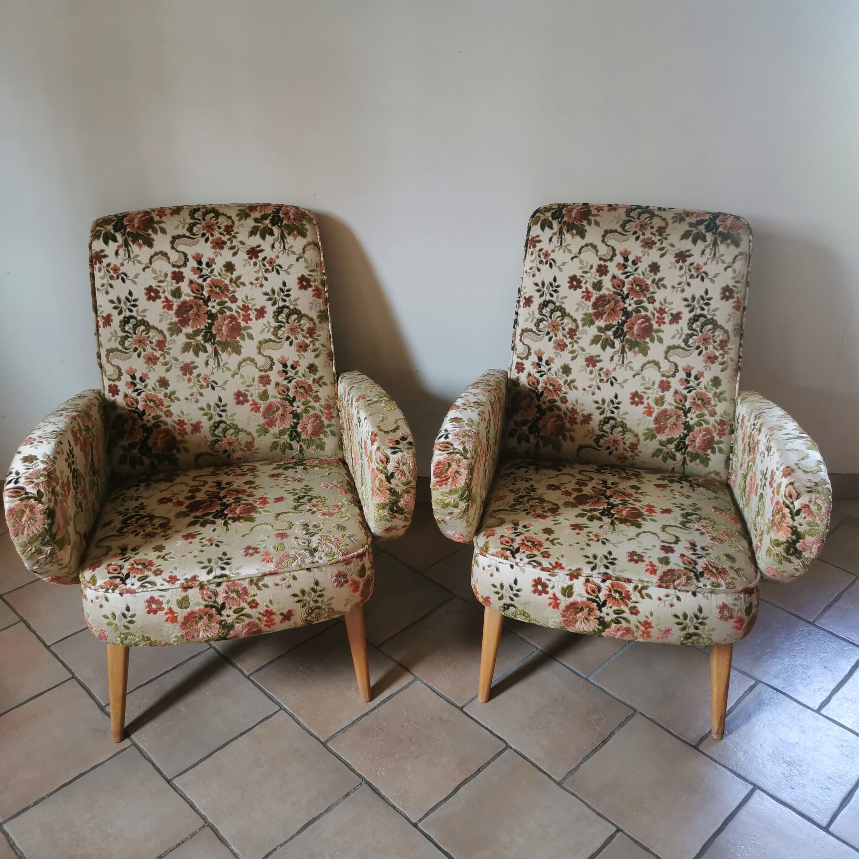 Pair of armchairs 50s/60s