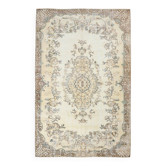 Tapis oriental turc crème et beige