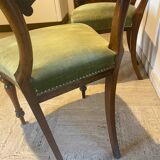 Set de 2 chaises style médaillon vert