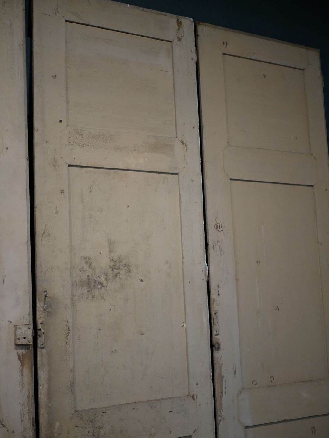 Antique painted wooden doors