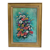 Oil on canvas, antique, in a gilded wooden frame.