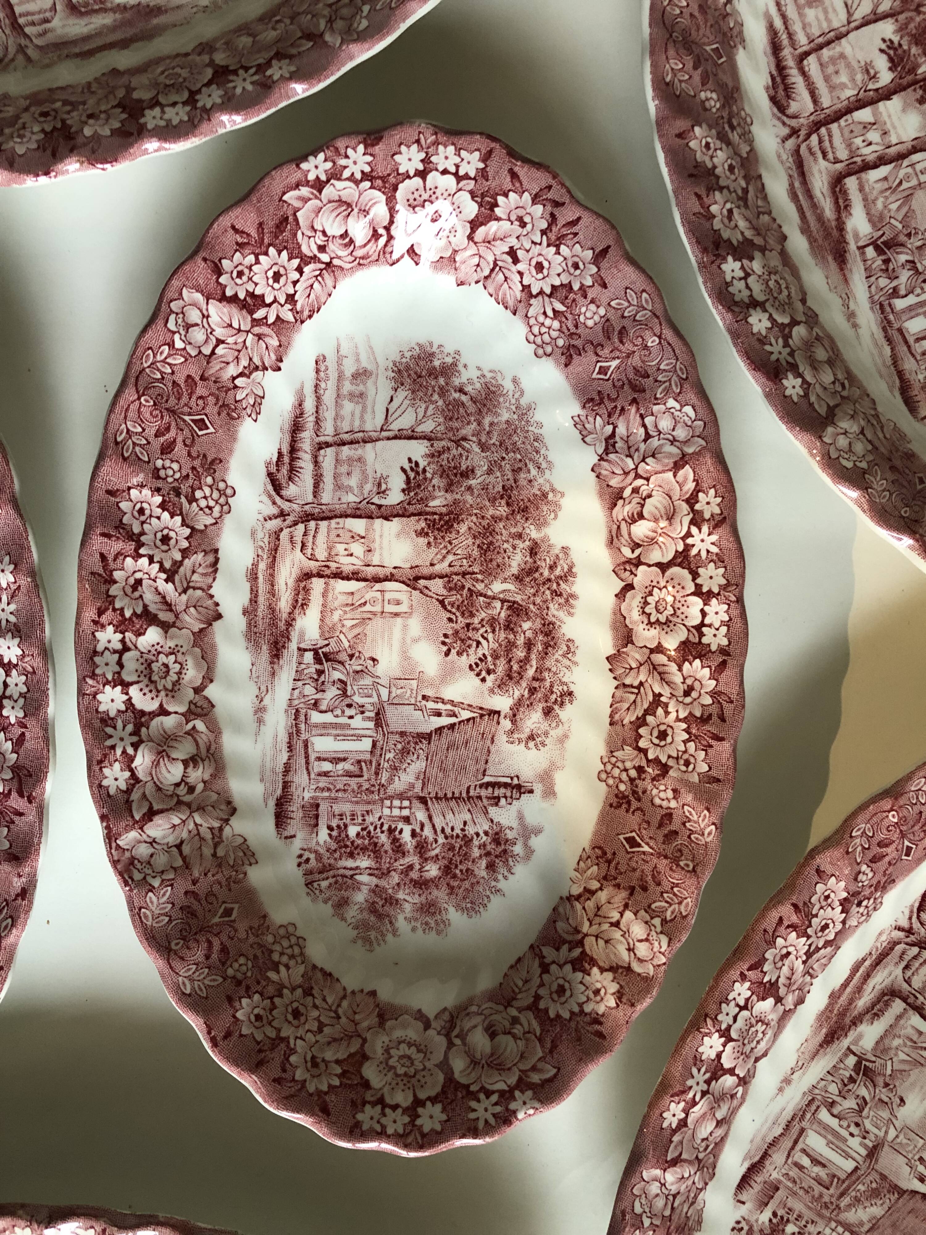 Set of 6 Memory Lane British Anchor dishes