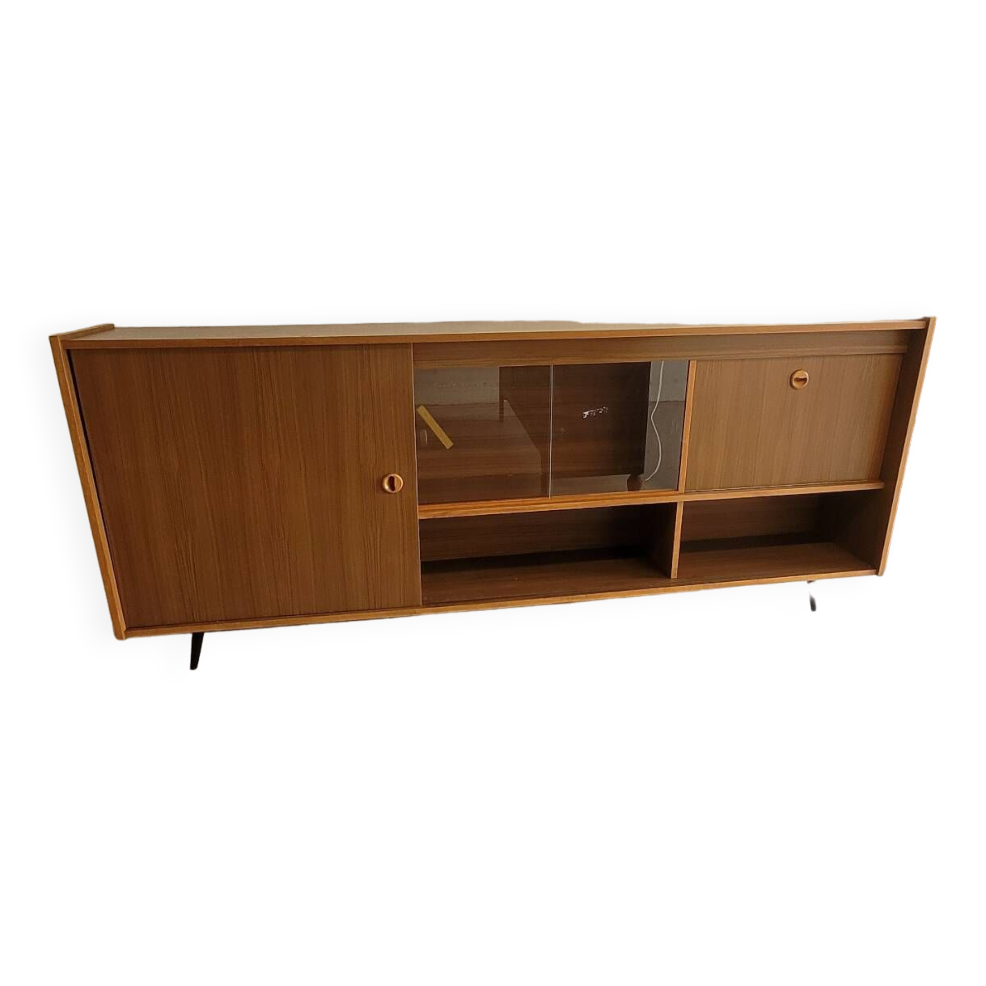Vintage sideboard with compass feet, 1970