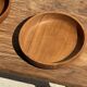 Bowl, cut or presentation plate in solid teak D25 H5.5