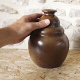 Coloquinte Vase Bordeaux Art Ceramics