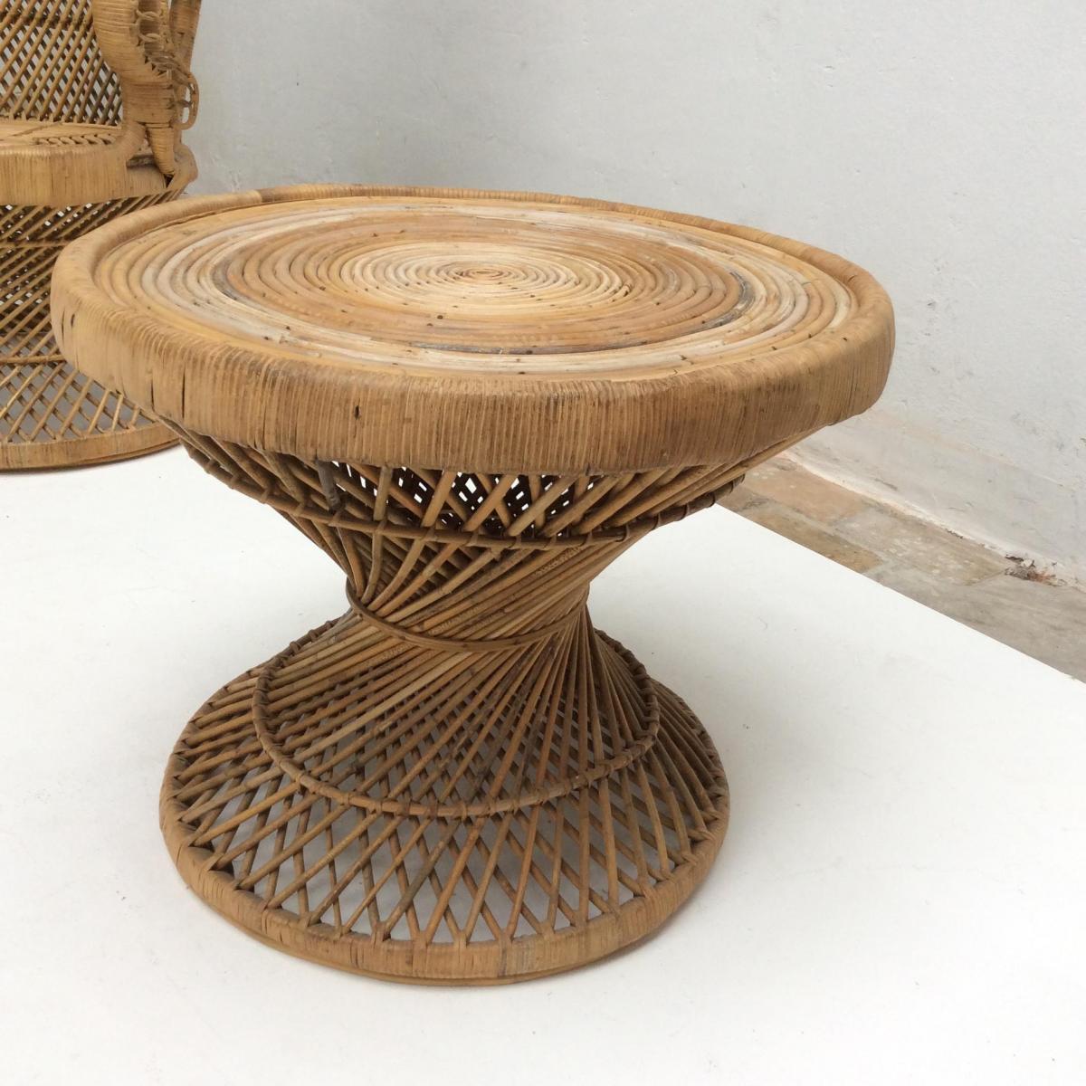 Emmanuelle vintage s 1970 Indonesia rattan chair