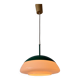 Suspension en métal vert et verre opale, années 1960, Germany
