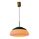 Suspension en métal vert et verre opale, années 1960, Germany