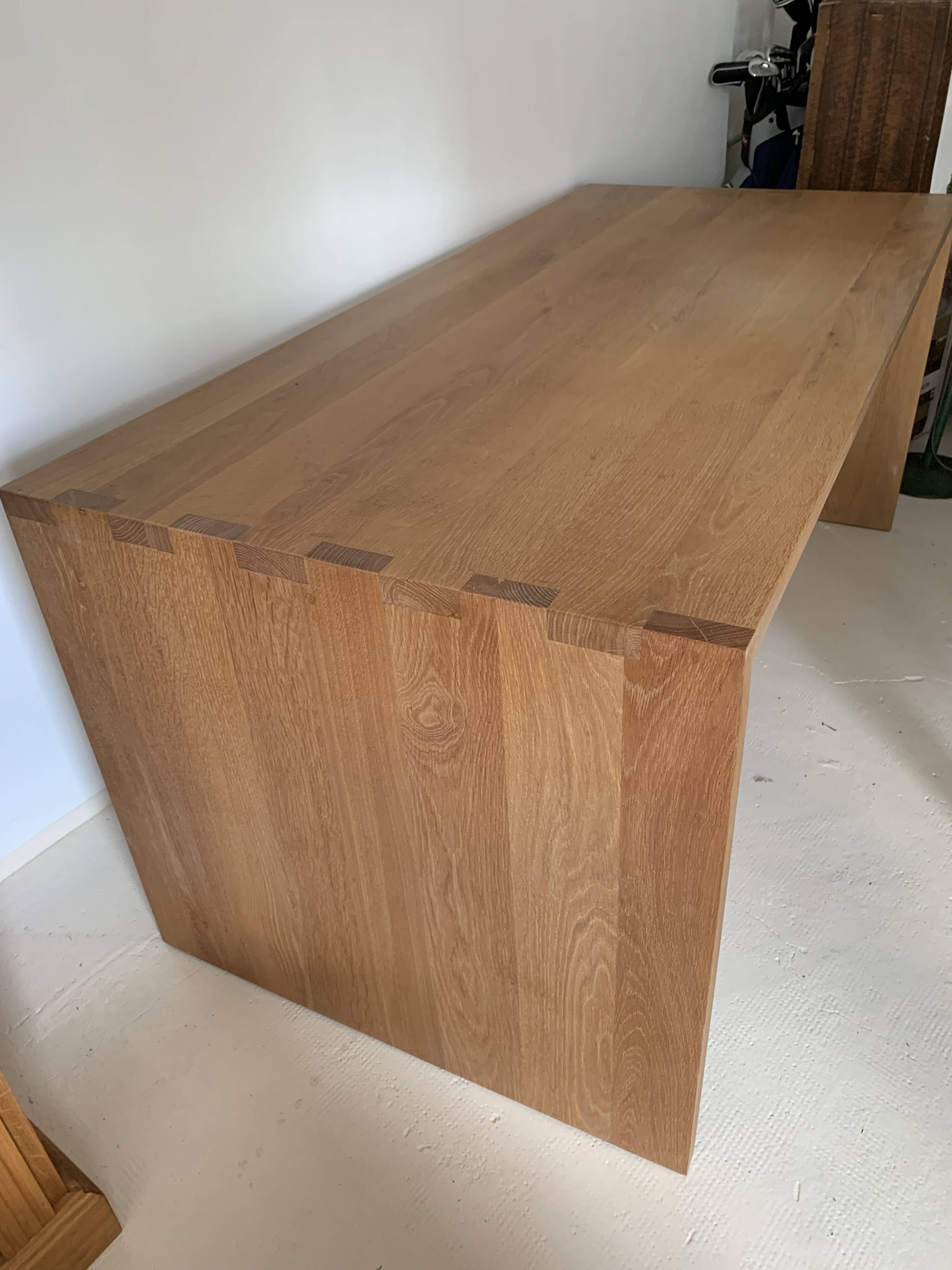 Contemporary solid oak desk