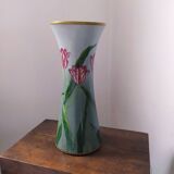 Art Nouveau glazed ceramic vase with Tulip decoration from the Sphère house