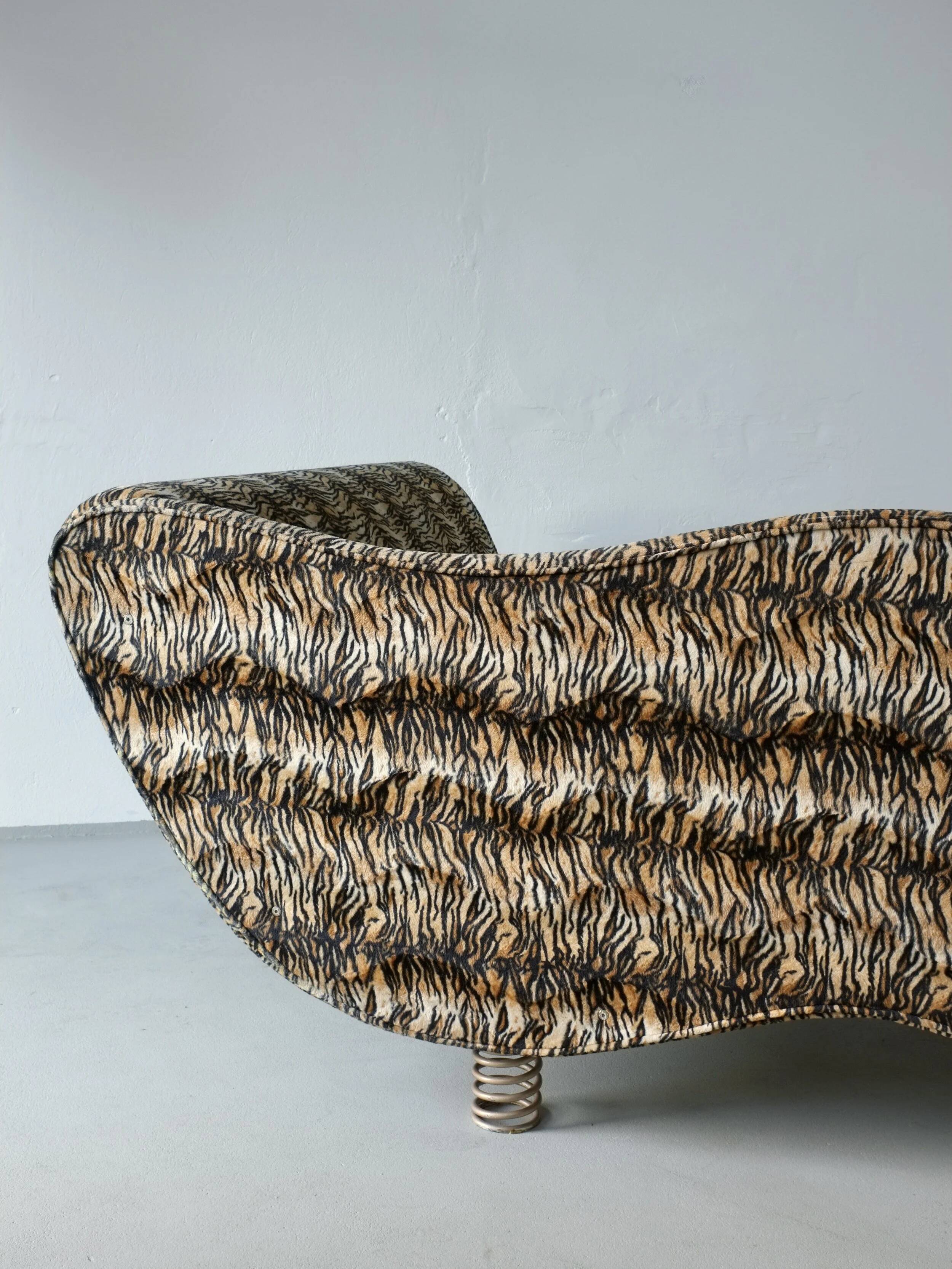 Extra-large postmodern animal print sofa | Germany | 1990s