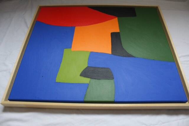 Colorful contemporary abstract on canvas