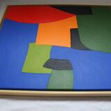Colorful contemporary abstract on canvas