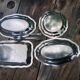 Small vintage platters and presentation forks