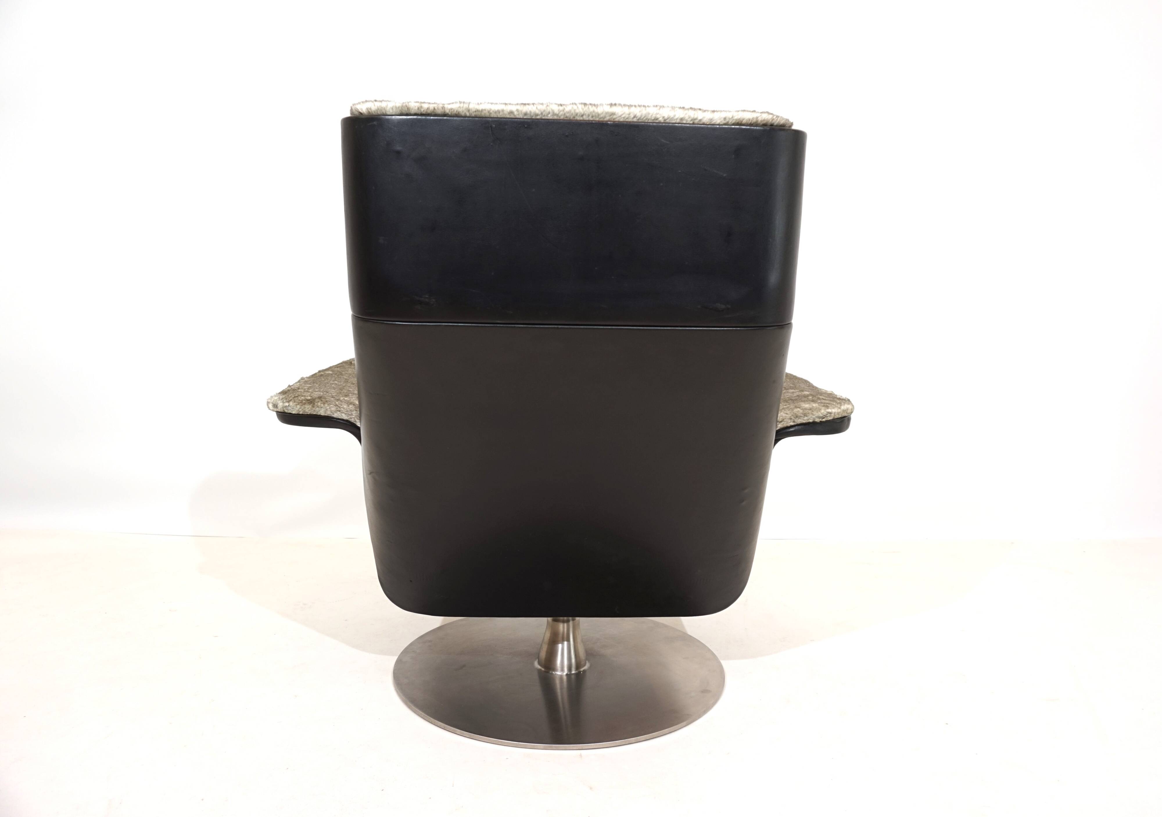 Fauteuil lounge Kaufeld Siesta 62 avec pouf par Jacques Brule