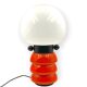 Lampe de table orange space age, F.lli Faver Italie, années 1970