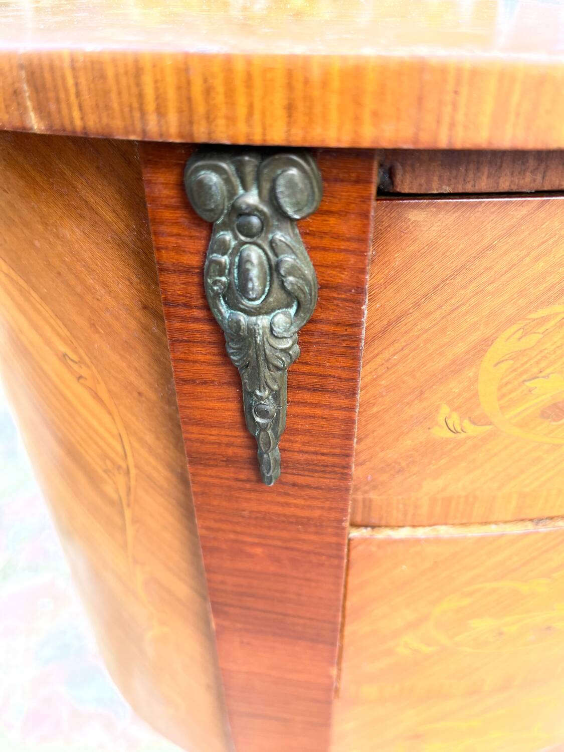 Pair of marquetry bedside tables