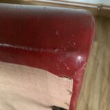 Pair of vintage burgundy red armchairs