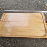 Vintage Textable folding rolling serving cart from the 1960s-70s