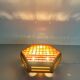Hexagonal wooden recessed lamp, 1970s, Germany