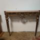 Console in gilded wood and red marble from the 1920s