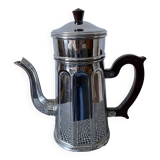 Art-deco style coffee maker in chrome-plated copper from the MENESA brand