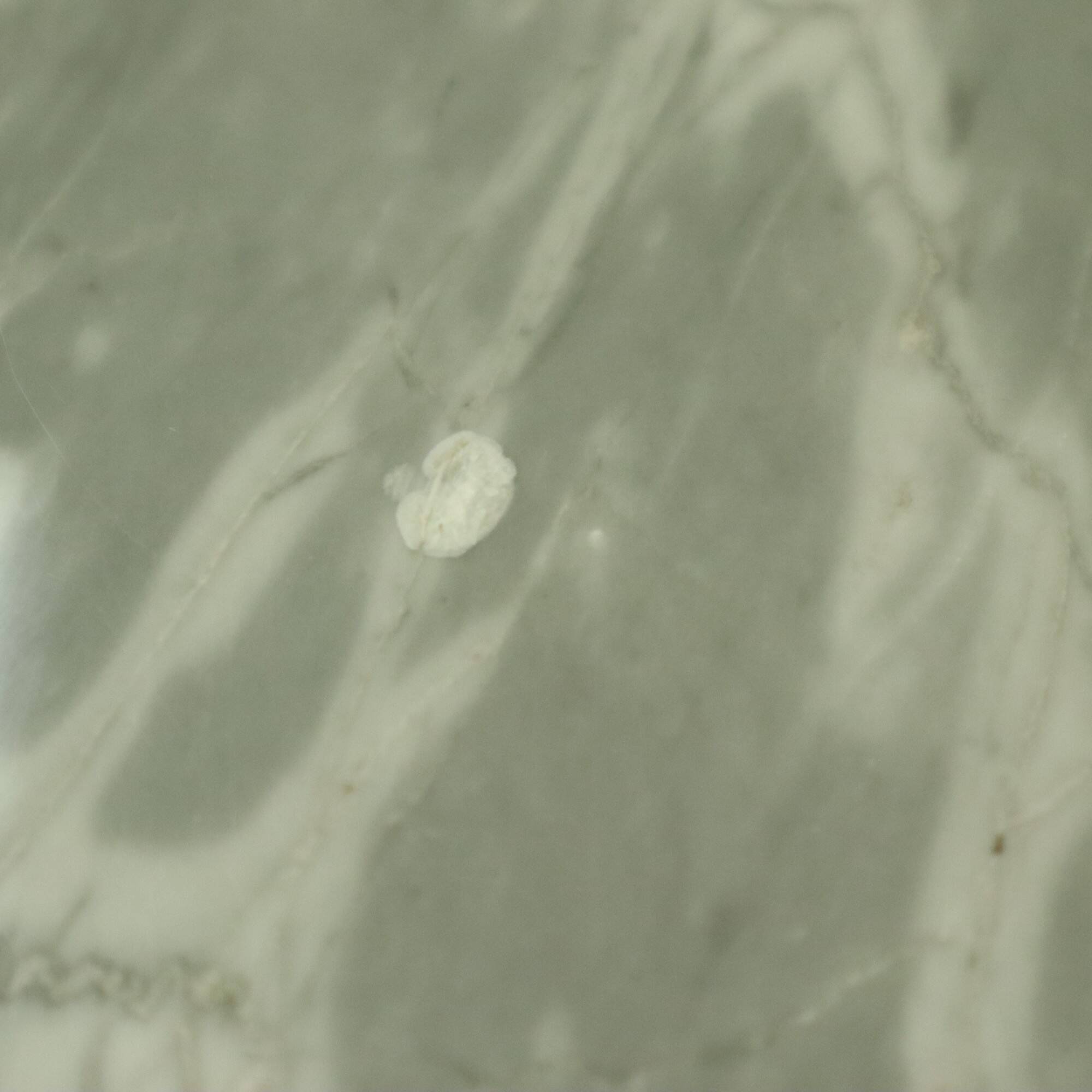 Round Marble Side Table Plant Table on Wheels 1970s