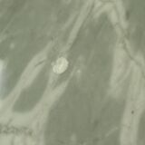 Round Marble Side Table Plant Table on Wheels 1970s