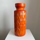 Scheurich Keramik Large Orange Vase: Vintage Mid Century Modern Fat La