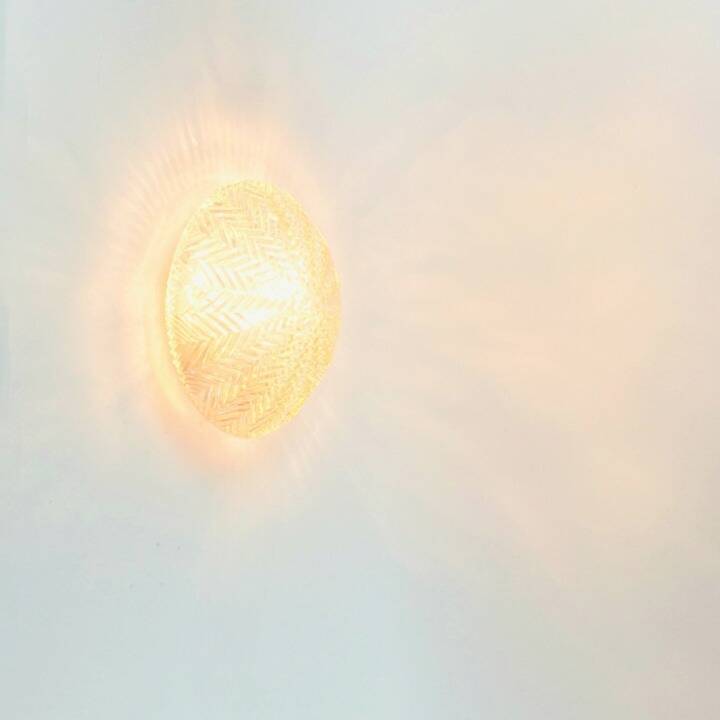 Vintage Geometric Amber Glass Wall Light or Ceiling Light - Limburg, 1960s
