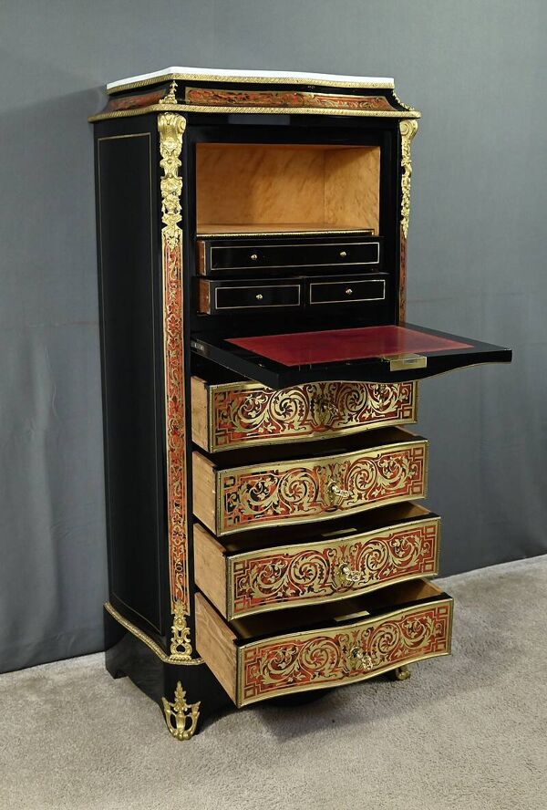 Secrétaire en Marqueterie « Boulle », époque Napoléon III – Milieu XIXe