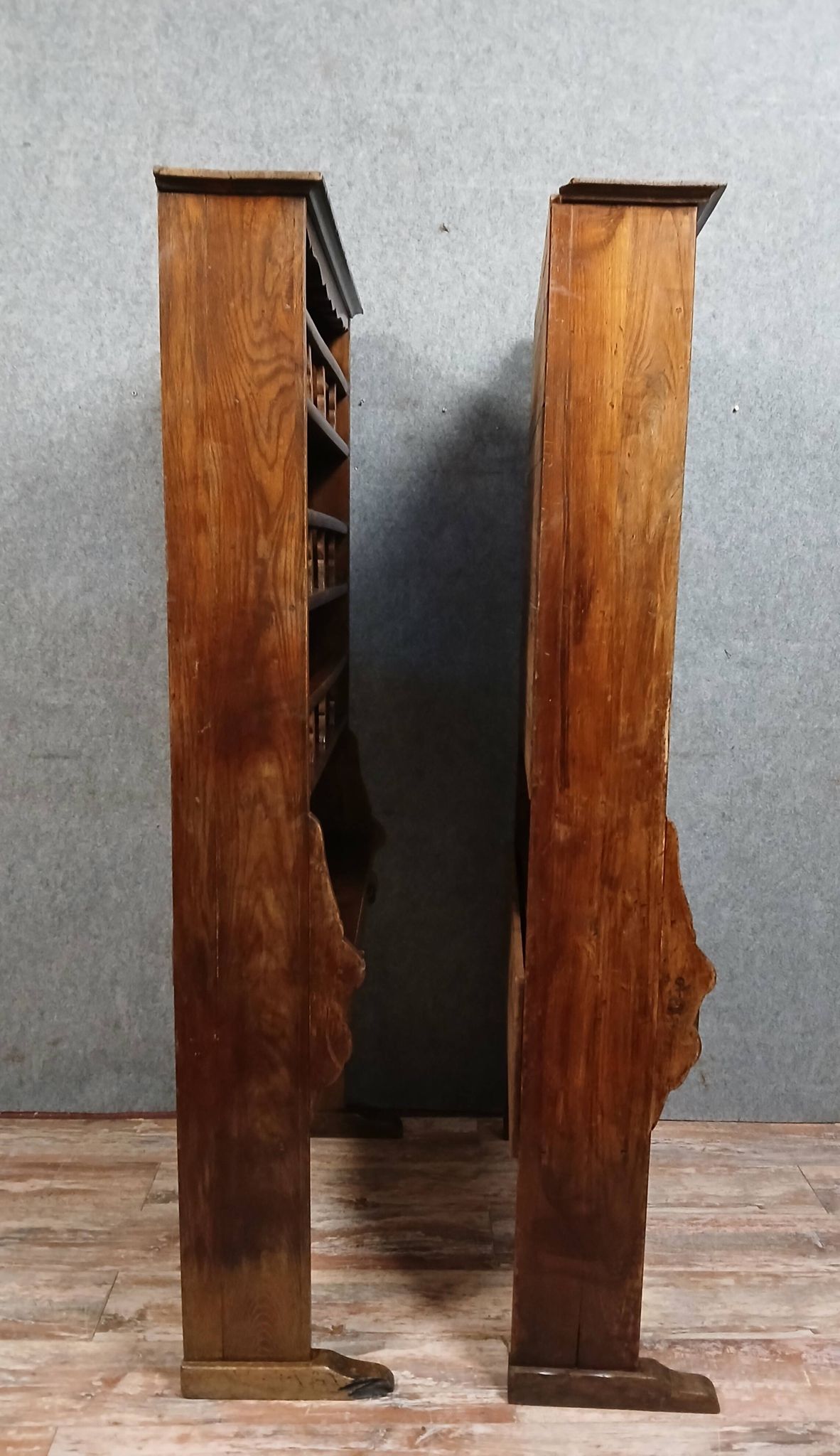 Rare pair of solid wood dressers - racks from the late 18th century