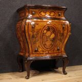 Pair of Louis XV style inlaid Lombard bedside tables