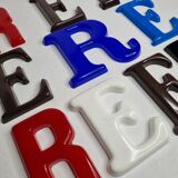 Set of 10 vintage sign letters, 11.5 cm