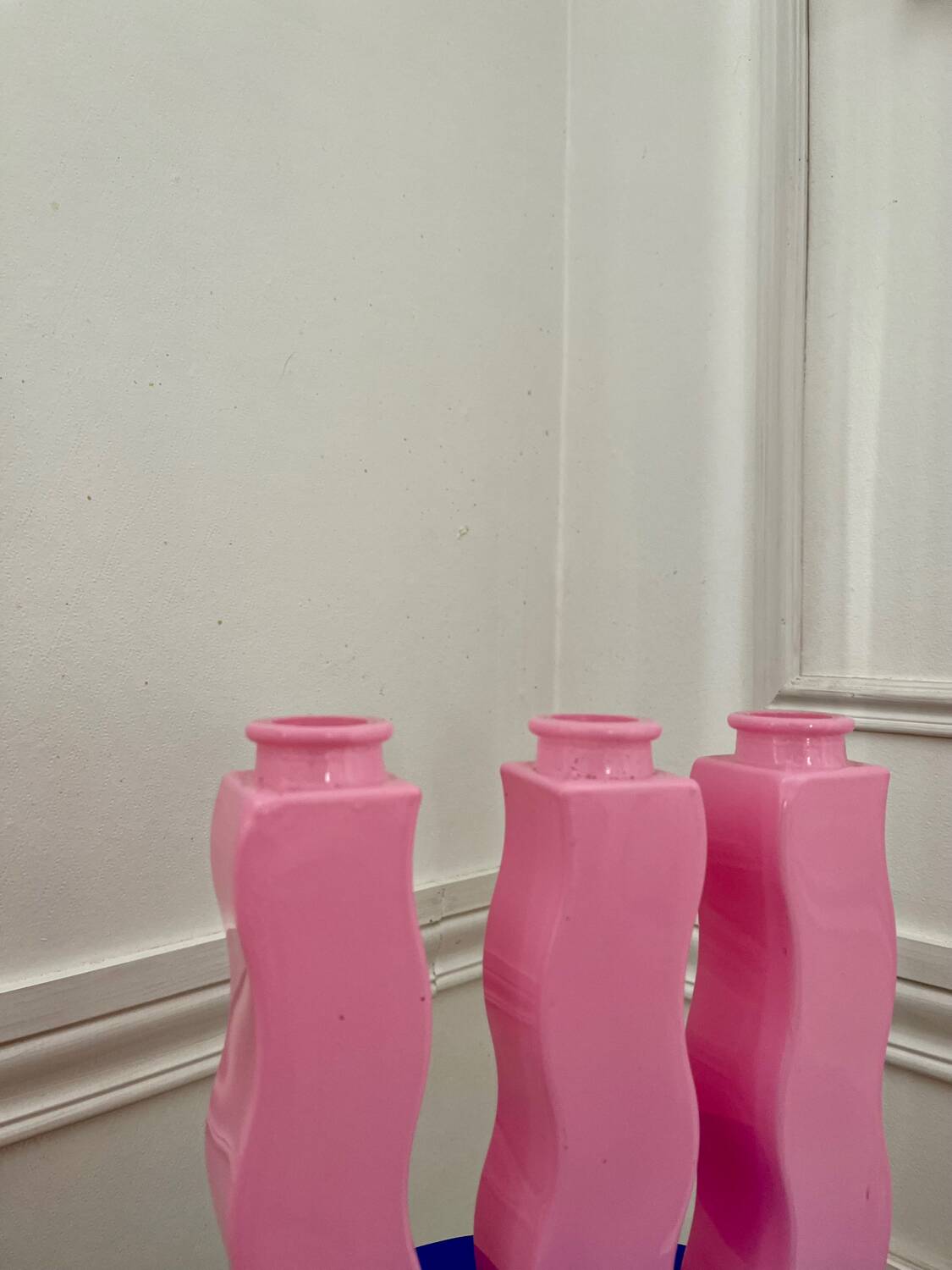 IKEA pink soliflore vases